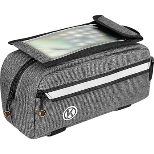Outdoor Cycling 6.4inch Cell Phone Navigation Touch Screen Bag Mountain Bike Front Beam Waterproof Bag Frame Top Tube Bicycl Bag