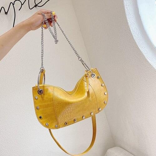 Rivet Purses And Handbags Luxury Designer Wholesale Bags For Women 2020 New Luxury Handbags Fashion Crossbody Bags With Chain