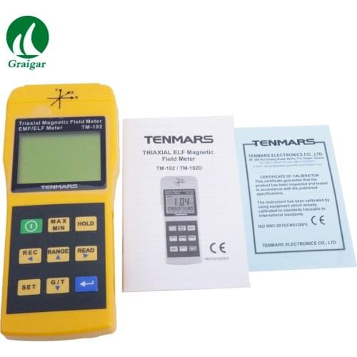 TENMARS TM-192 EMF Meter 3-axis Magnetic Field Meter 30Hz-2000Hz