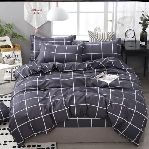Thin Simple Korean Bedroom School Dormitory Single/double Bedding 1pcs Quilt Cover With 2pcs Pillowcases King/Queen Size J8362