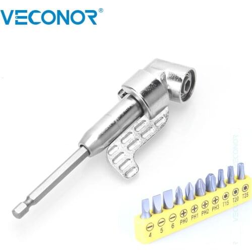 Angled Screwdriver Bit Driver Adapter Screwdriver Thumb Flange Off-Set Power Head Power Drill Driver With Adjustable Guide Rail