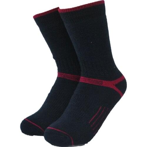 2 Pairs Outdoor Winter Wool Thick Hiking Socks Womens Socks Crew Socks Navy Color