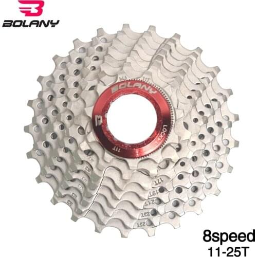 BOLANY Bicycle Freewheel 8 Speed 11-25T Carbon Steel Cassette Sprocket Compatible Road Bicycle Accessories