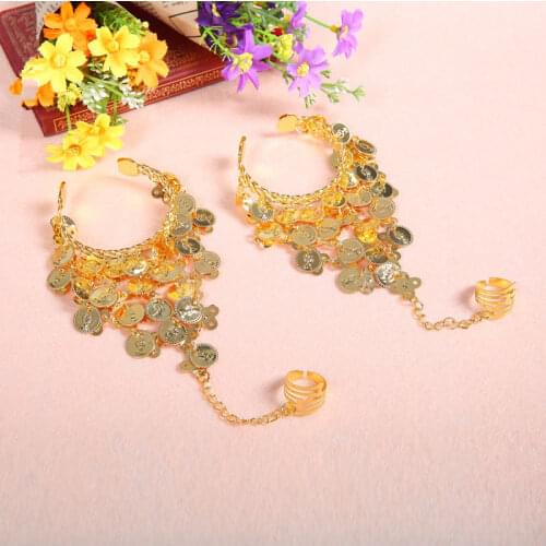 Bollywood dance Jewelry belly dance accessories Dance Wear Bracelets 1 Pair Jewelry Set Indian Accessories