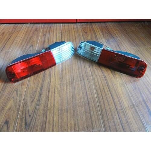 Rear Bumper Fog Light Lamp Reflector Tail Light Lamps Pair Left & Right for Mitsubishi Pajero NP 11/02-06/06