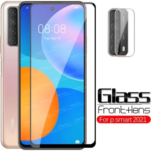 For Huawei P Smart 2021 Glass Camera Lens Tempered Glass Huawey Hauwei Huawe Psmart 2021 6.67" Screen Protector Protective Film