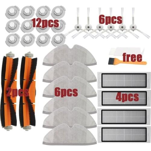 Vacuum Cleaner Parts Accessories for Xiaomi 1s MI Robot Vacuum 2 Roborock S50 S51 S5 HEPA Filter Side Brush Main Brush Dust box