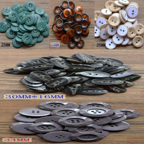 10 pieces of resin button clip round mixed four hole suitable for clothing DIY button bag accessories