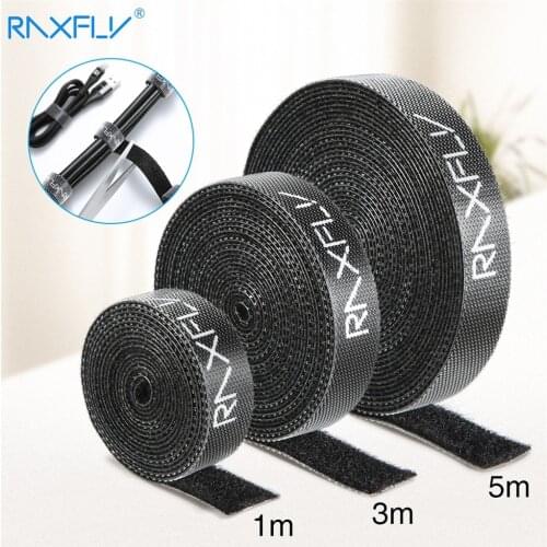 1/3/5M Cable Ties Strap Ultra Thin Micro Soft Nylon Hook Buckled bandage Loop Fastener Magic Tape Clip Holder Magic Bandage