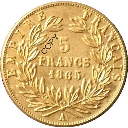 1865 France 5 Francs - Napoleon III coins copy