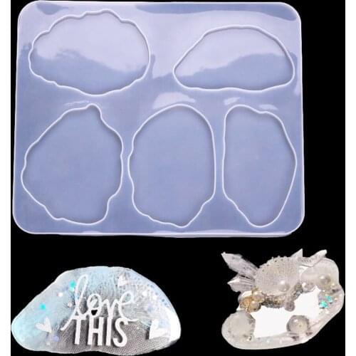 5 Irregular Large Table Decoration Coaster resin Mold Multi-standard Cup Mat tray Silicone Molds DIY Crystal Epoxy UV Glue Mold