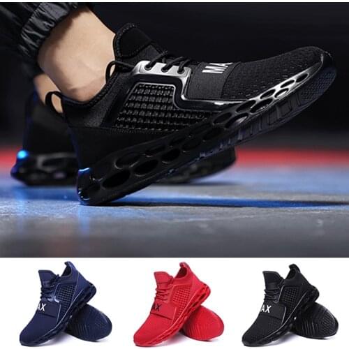 Baideng Air Cushioning Mens Running Sport Shoes Male Black Red Athletic Footwear 2020 New Style Man Breathable Zapatos de Homme