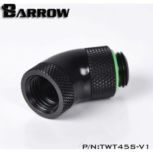 Barrow G1/4" 45 Degree Dual Rotary Adaptor Fitting Water Cooling TWT45S-V1