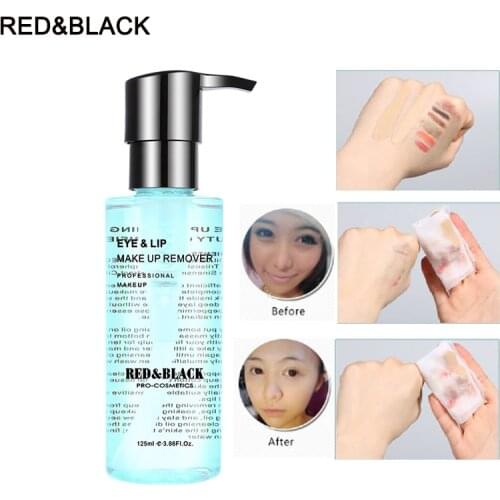 Red&Black cleansing liquid radiant remover 125ml Makeup Remover Deep Clean Eyes Lips Face Mild Clean skin care cosmetic