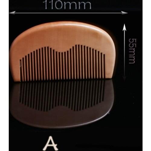 20pcs/lot Can Engraved Logo Wooden Combs Straight Pocket Wooden Beard Combs Custom Natural Wood Comb