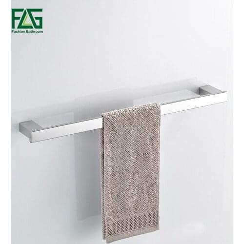 FLG Single Towel Bar Towel Holder 304 Stainless Steel Made Mirror Polished Bathroom Hardware Bathroom Accessories G120-03N