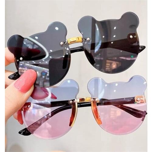 Cartoon Childrens Sunglasses Fashion Bear Shape Sun Glasses Trendy Girls Boys Eyewear Cute Shades Anti-glare Anti-radiation