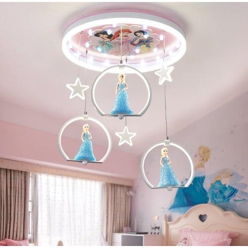 Princess kids bedroom decor led lights for room indoor chandelier lighting chandeliers ceiling lamps for living room decoration
