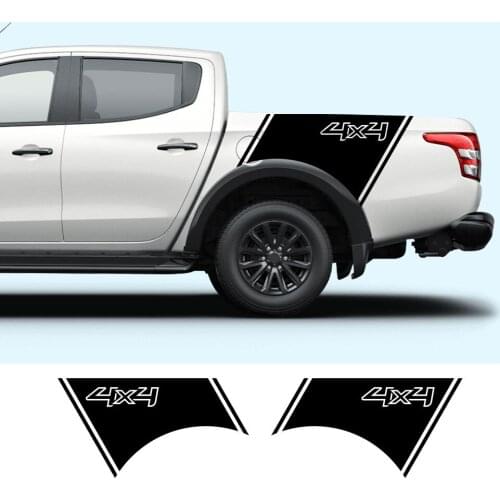 For Mitsubishi L200 Triton Car Stickers Pickup Mudslinger Side Door Truck Trunk Side Vinyl Custom Decor Cover Auto Accessories