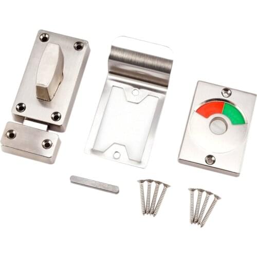 ELEG-Bathroom Toilet Wc Indicator Privacy Dead Bolt Door Lock Latch Vacant Engaged