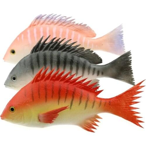 Gresorth 3 PCS Sea Creatures Fake Fish Artificial Animal Toys Food Model Shop Display Decoration