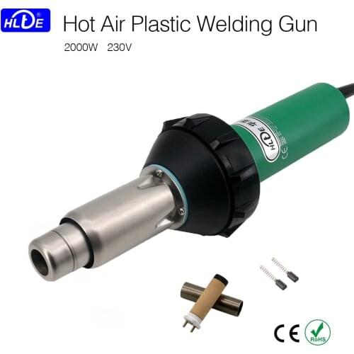 HLTE 2000W Plastic Welding Gun Heat Gun With Accessories Heating Element Mica Tube Carbon Brush For PVC Vinyl Floor PP PE