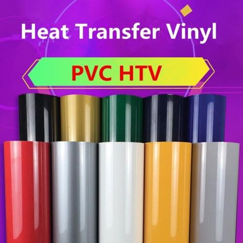 HOHOFILM 50cmx500cm Multi-color Heat Transfer Vinyl PVC T-shirt Vinyl HTV Heat Press Vinyl Clothing Vinyl Christmas 20''x196.8