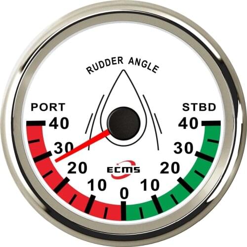 Marine Boat Yacht Rudder Angle Indicator Gauge With Sensor 0-190 Ohm 85mm 3.35 Inch 9-32V 316L Bezel
