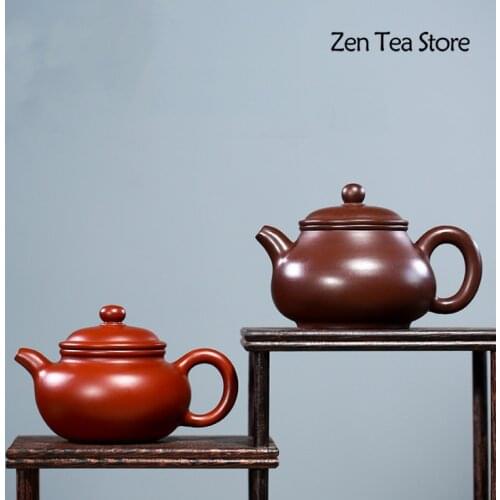 Yixing Raw Ore Purple Clay Xishi Zisha Pot Pure Hand Made Purple Mud Beauty Health Kettles Tea Pot Ball Hole Filter Tea Set Gift