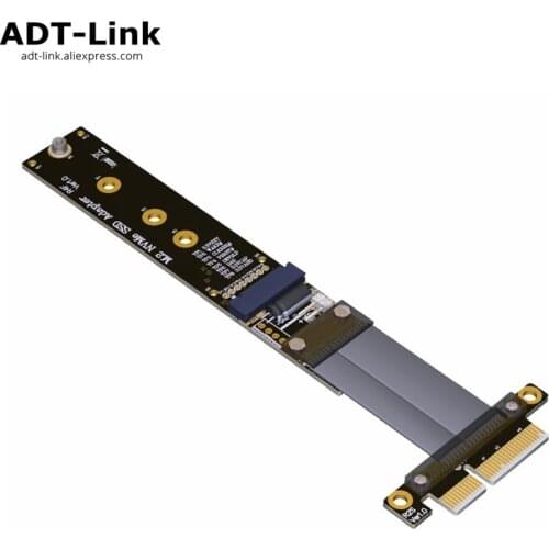 Riser PCIe 4x Extension Cable M2 M.2 NVMe SSD to PCIe x4 adapter cards Riser CARD support PCI-E 3.0 x4 Full Speed ADT R24SF