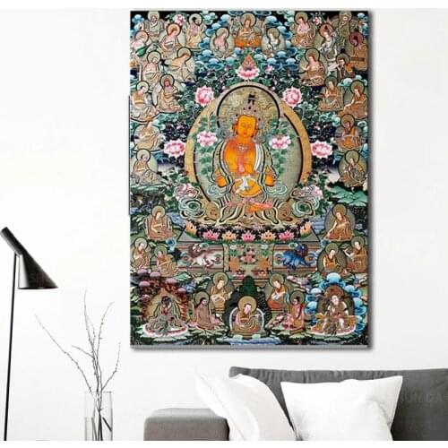 Hangka India Chinese Religion Canvas Paintings Buddha Posters and Prints Wall Art Picture for Living Room Wall Decor Cuadros
