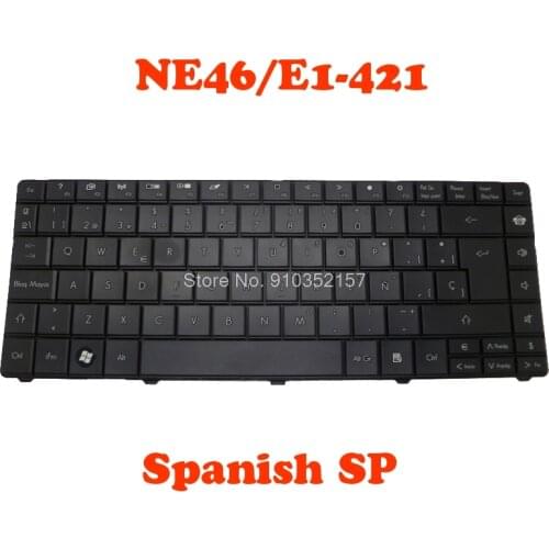 Laptop Keyboard For ACER For Gateway NE46 MP-09G46E0-9203 AEZQUP00010 Spain SP With White Mark
