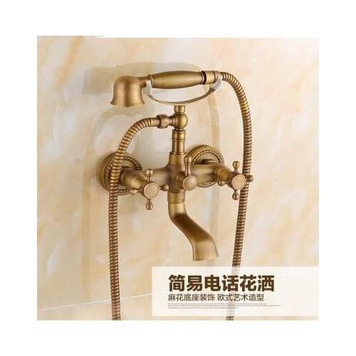 Creative single shower bathtub faucet, bathroom copper hot and cold faucet mixing valve bathtub shower faucet wall mounted
