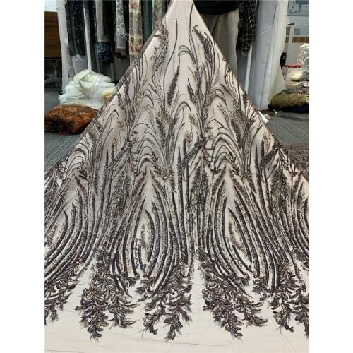 Latest Purple French net Laces With full beads SYJ-2986815 Fabric High Quality Tulle African Laces Fabric Nigerian Wedding