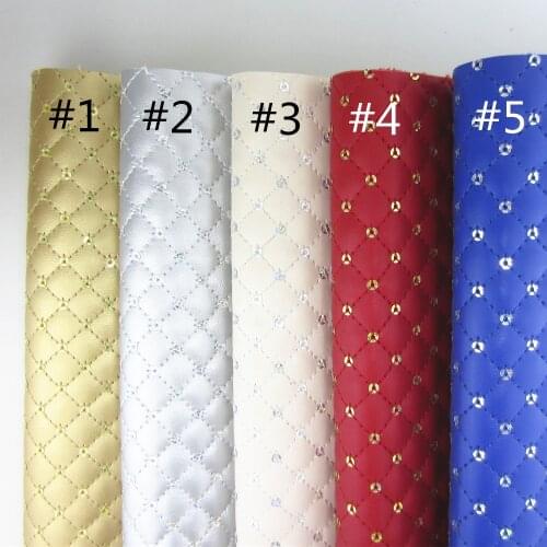 A4 sheet 8"x11.8" Quilted synthetic Faux leather fabric PU leatherette fabric for bows craft Sewing bow DIY 1pieces F0421