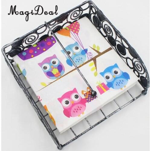 MagiDeal 20/bag Disposable Napkin Serviettes Kids Birthday Party Bakery Tableware