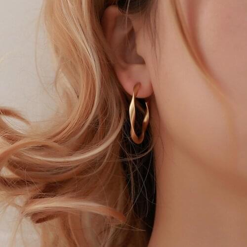 Minimalism Earrings 2Pairs Fashion Matte Circle Hoop Leverback Earrings Jewelry Gift for Women Statement Party Jewelry Gift