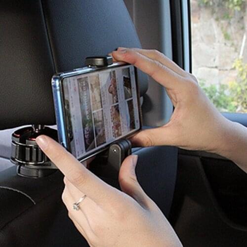 Multi-use Car Back Seat Mobile Phone Holder Stand Adjustable Car Headrest Hooks Auto Hanger For Hanging Purse Umbrella Grocery