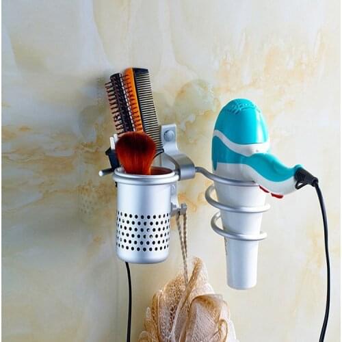 Multifunctional Gold aluminum Hair Dryer Rack Storage Shelf Bathroom Accessories YT-8202
