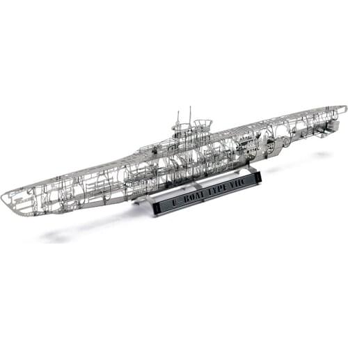 1/350 U-BOAT VIIC U Boat Model Kit Submarine Decoration 3D Metal Assembly Modeldiy Assembly Model For Kids Birthday Gifts 2020