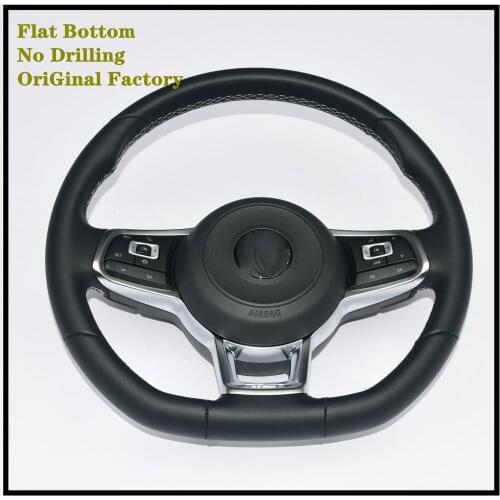 MQB Platform A3 A4 A6 A8 Scirocco Passat Flat Bottom R-LINE DSG Leather Steering Wheel Assembly Without ACC 5NG 419 091 K