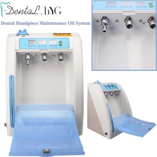 Dental Handpiece Maintenance Oil System 3 Handpiece Ports Connector Spray Cleaning Lubricating Device Oil Lubrication Machine