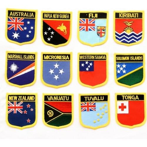 20pcs/lot Embroidery Patches Clothing Decoration Accessories Biker Flag Outdoor Suppliers Diy Self Stick Applique