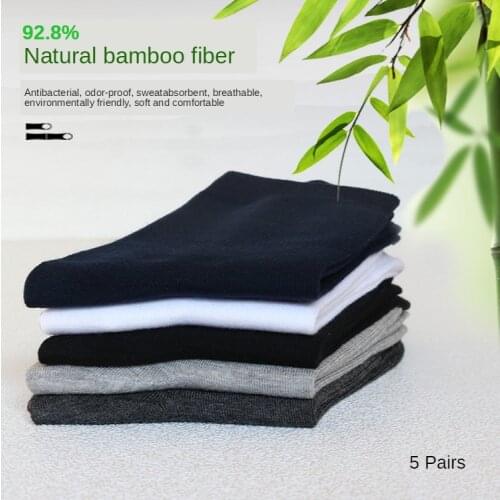 5 Pack High Quality Socks Men Bamboo Fiber Dress Mens Socks Business Breathable Long White Black Chaussette Homme Gifts For Man