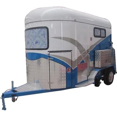 Galvanized high quality standard configuration 3 horses angle load horse trailer