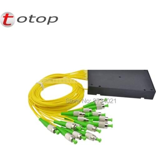 PLC Splitter 1x14 FC APC Singlemode ABS PLC splitter Fiber Optic Fiber Fiber pigtailed FC APC 1260/1650nm wavelength