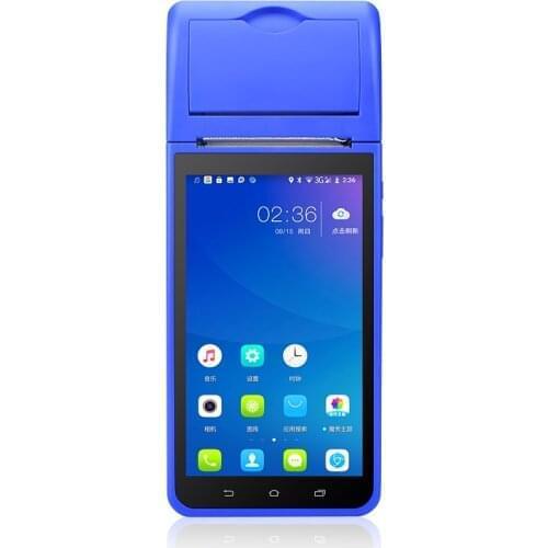 POS-6000 Point Of Sales Touch Screen 5.5 Inches With Thermal Receipt Printer WIFI Bluetooth Rechargeable Battery