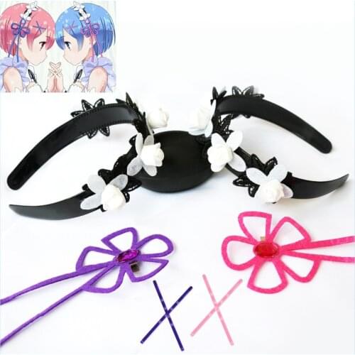 Anime Re:Life in a different world from zero Ram Rem Headband Hairpin Headwear Hairwear Cosplay Accessories