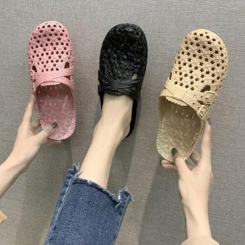 Plastic flat shoes outdoor casual bag head slippers womens casual shoes breathable womens shoes slipper women flip flops women