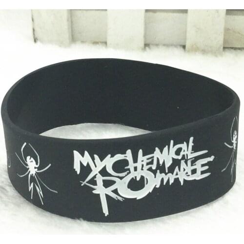 Coloring Bracelet My Chemical Romance Silicone Bracelet Punk Rock Band Music Wristband Spider Bracelet for Women Men